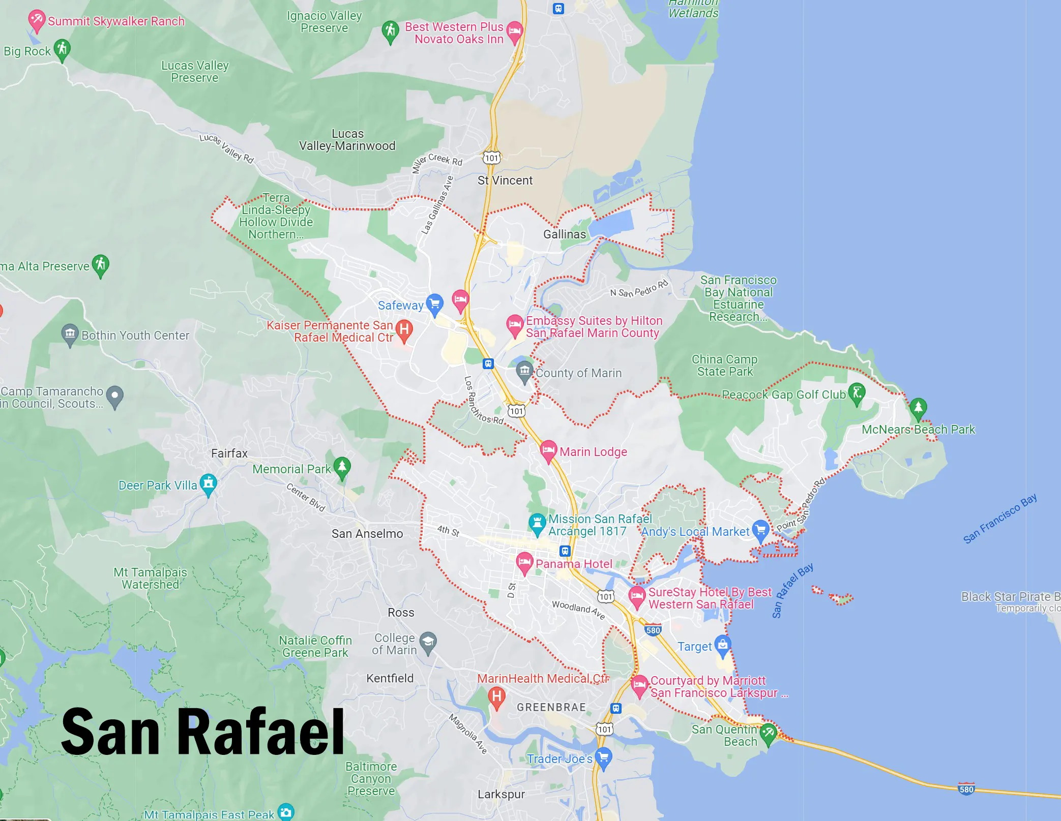 san rafael ca map sonoma county